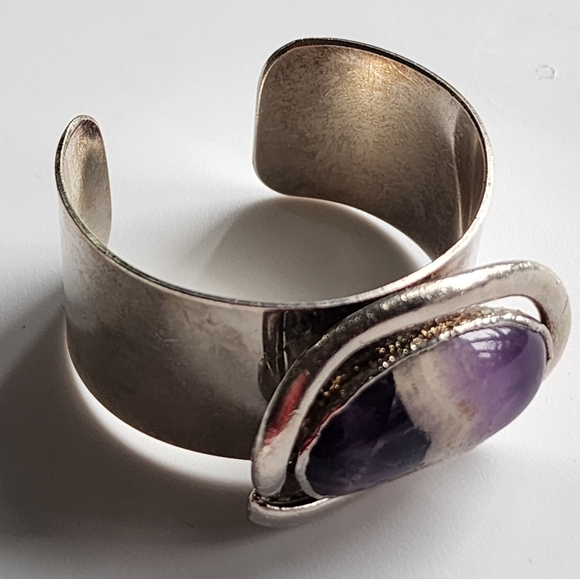 Vintage MCM Modernist Cuff Bracelet - Picture 1 of 6